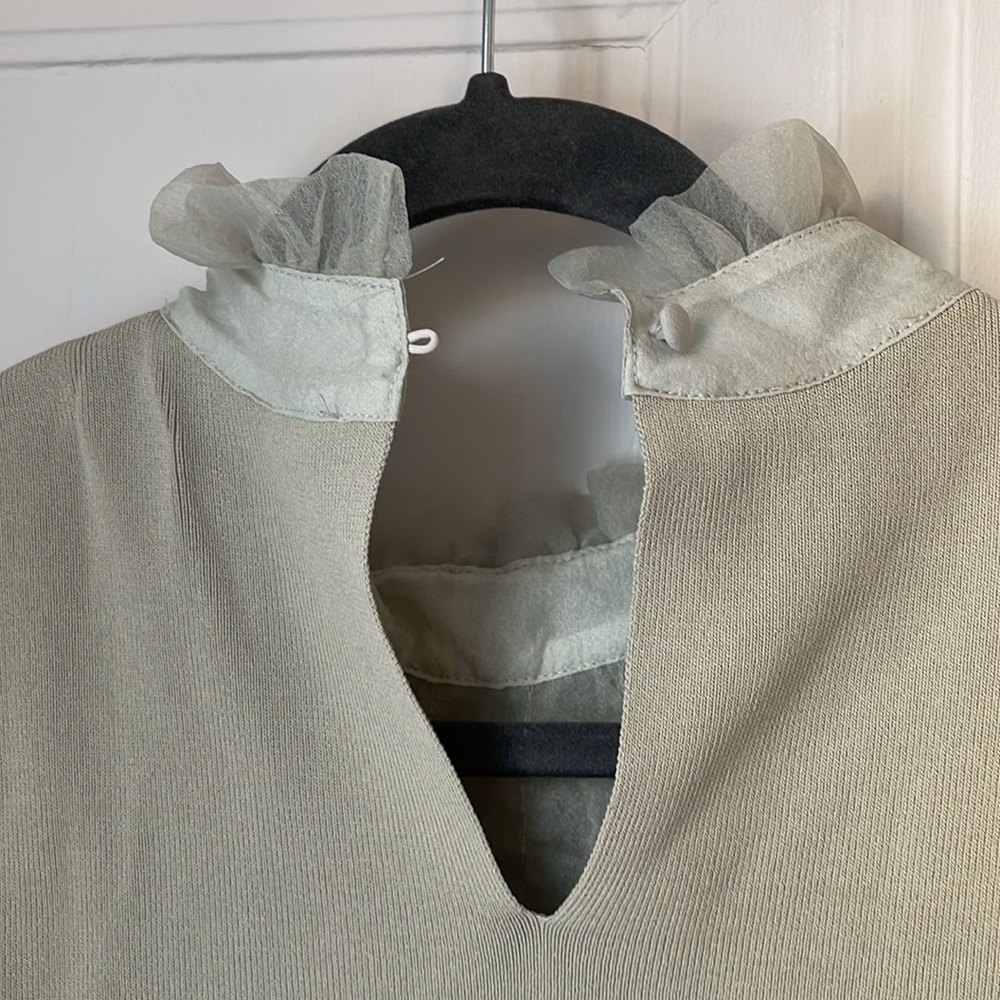 Zara Cream Ruffle Dress - Picture 7 of 7